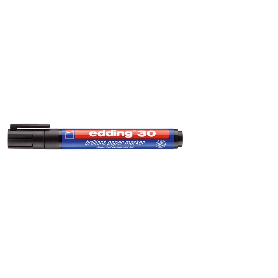 30 Brilliant paper marker - nachfüllbar, 1,5 - 3 mm, schwarz