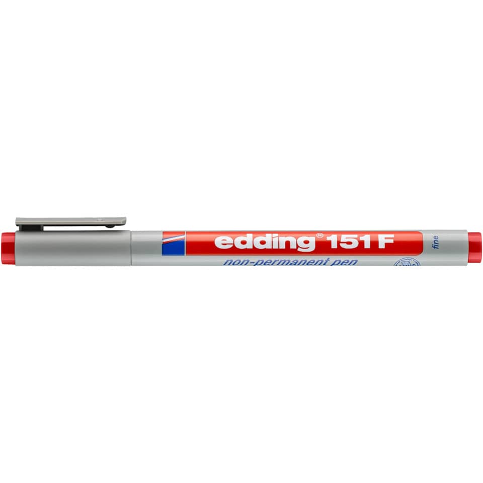 151 F - OHP-Marker, non-permanent, 0,6 mm, rot