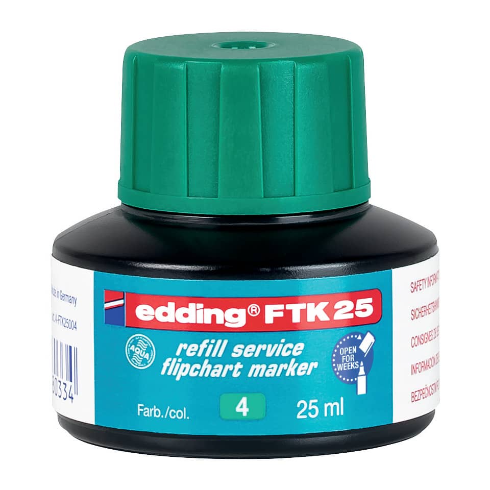 FTK 25 Nachfülltusche - für Flipchartmarker, 25 ml, grün