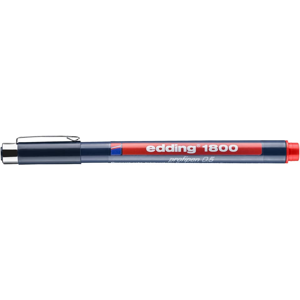 1800 Faserzeichner profipen - 0,5 mm, rot
