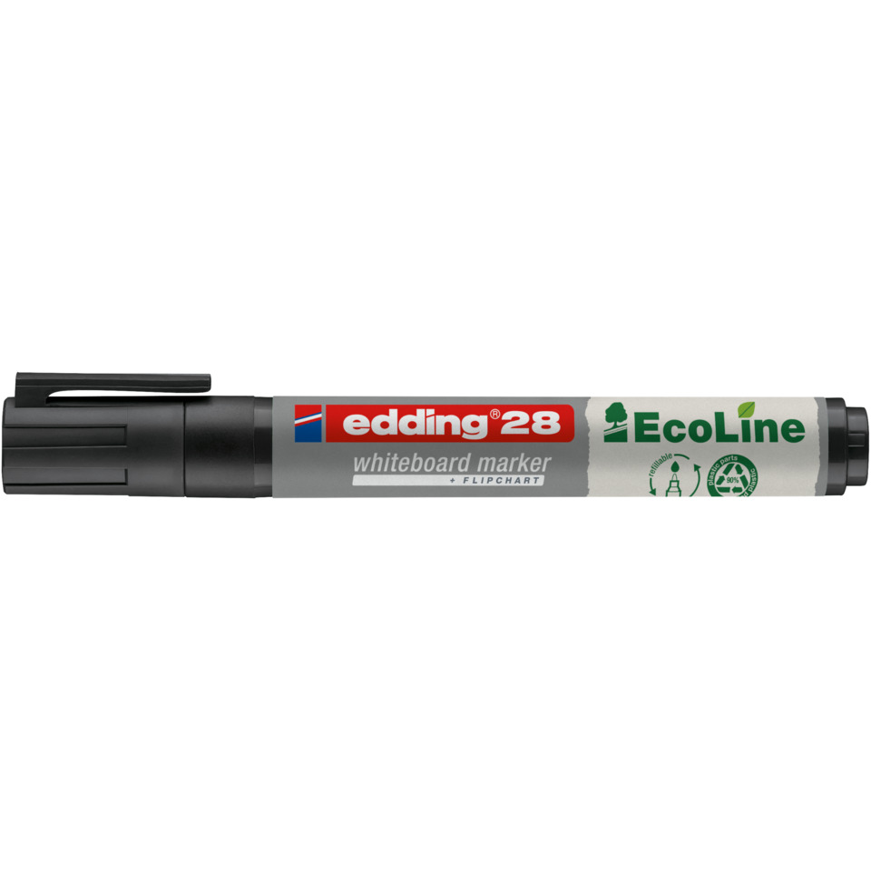 28 Boardmarker EcoLine - nachfüllbar, 1,5 - 3 mm, schwarz