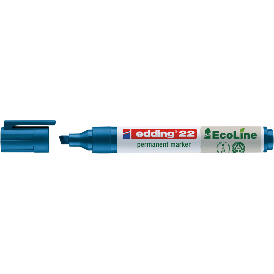 22 Permanentmarker EcoLine - 1 - 5 mm, blau, nachfüllbar