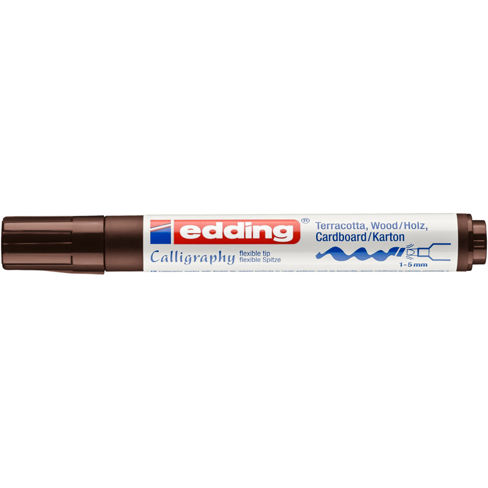1455 Kalligrafie Stift - Fasermaler, 1-5 mm, dunkelbraun