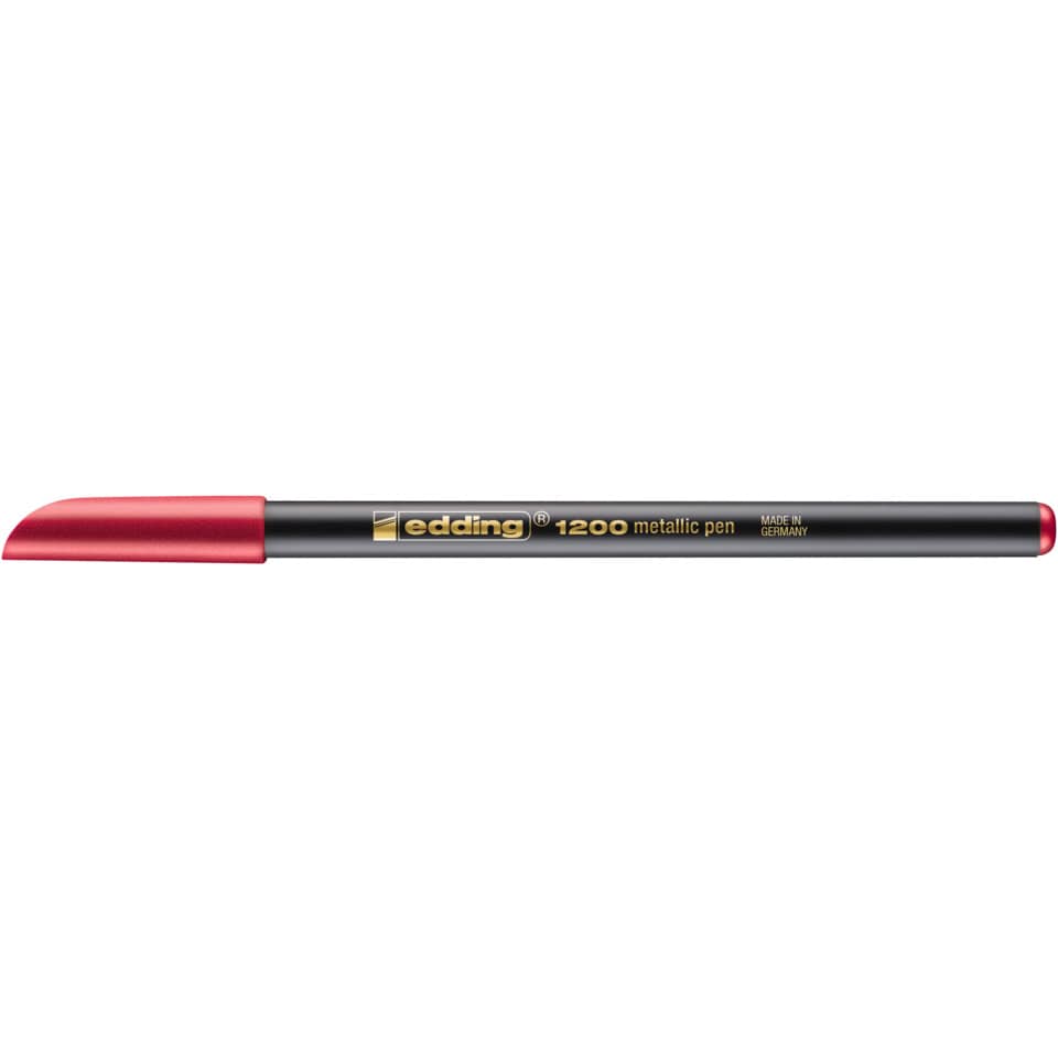 1200 Fasermaler metallic colourpen - 1 - 3 mm, metallic rot