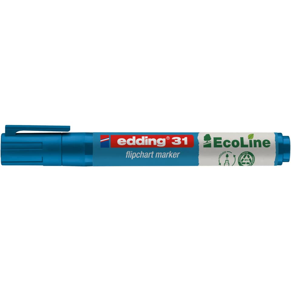 31 Flipchartmarker EcoLine - nachfüllbar, 1,5 - 3 mm, blau