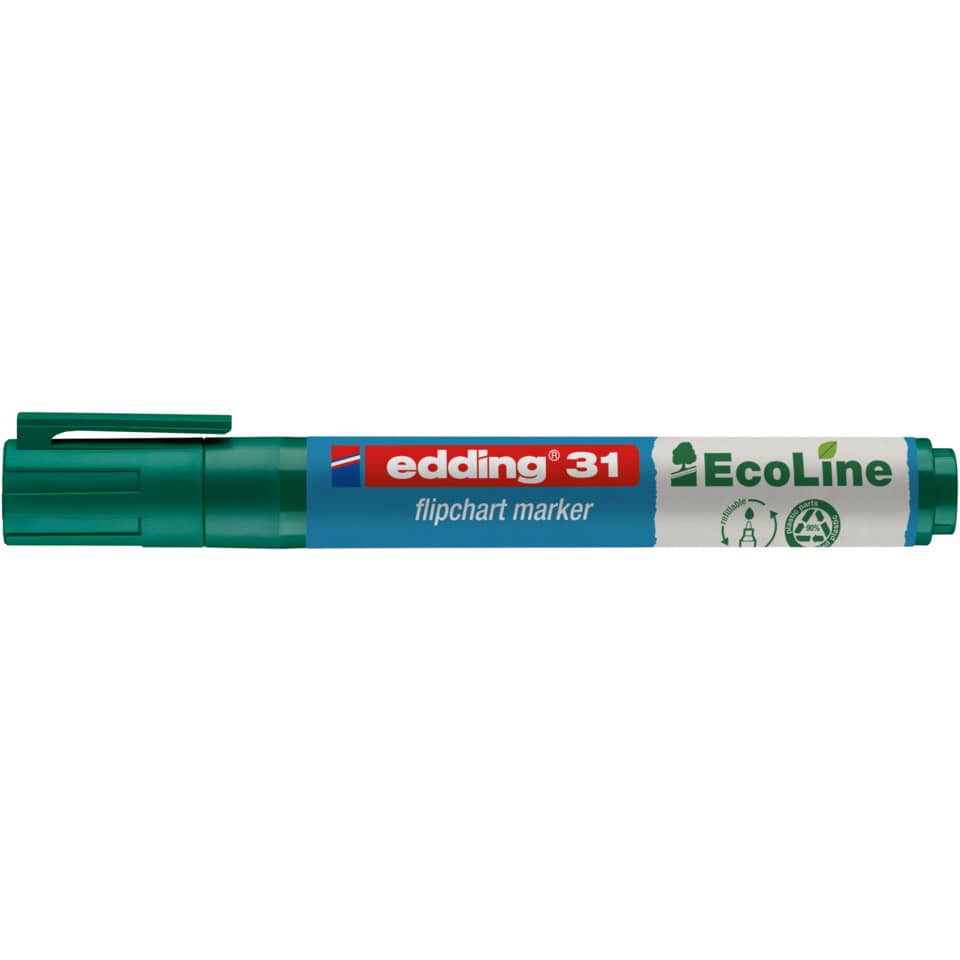 31 Flipchartmarker EcoLine - nachfüllbar, 1,5 - 3 mm, grün