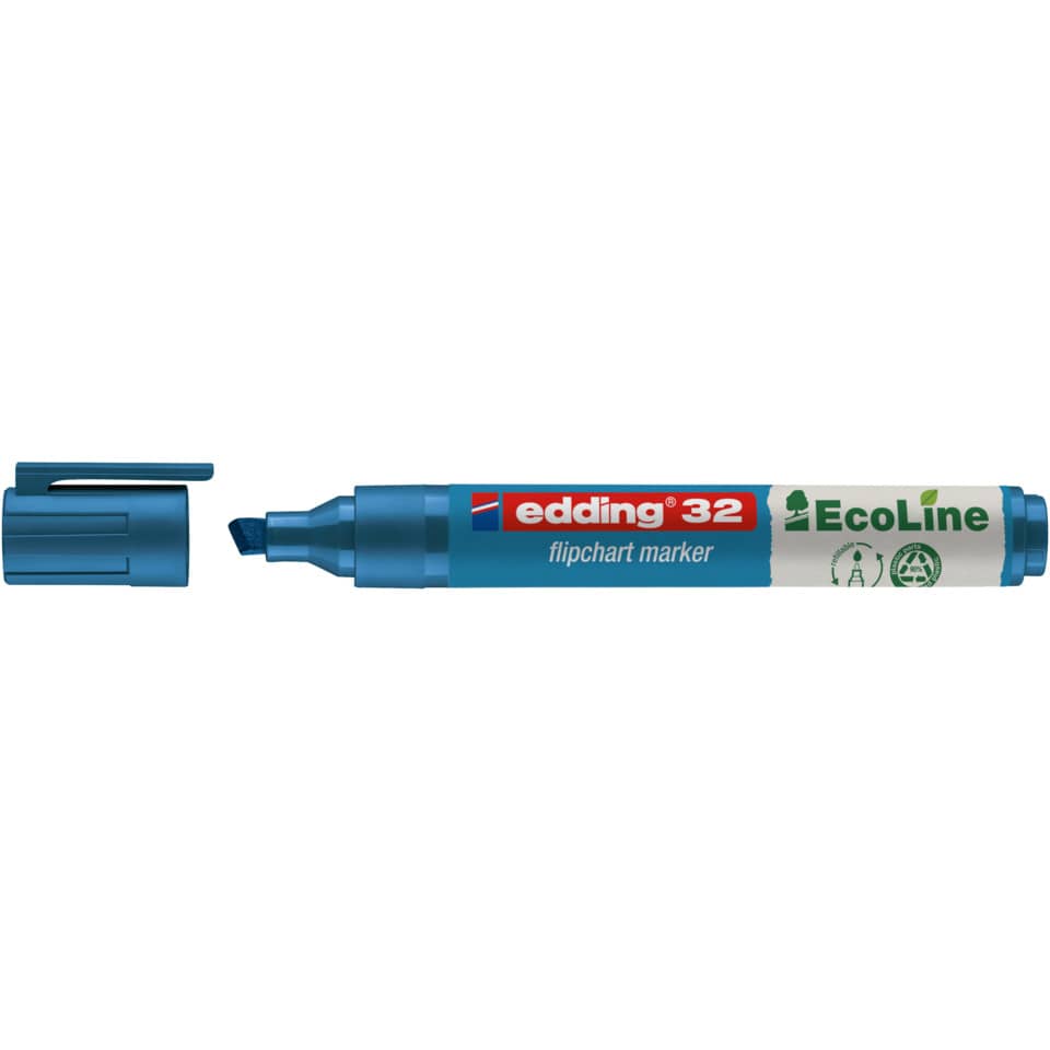 32 Flipchartmarker EcoLine - nachfüllbar, 1 - 5 mm, blau