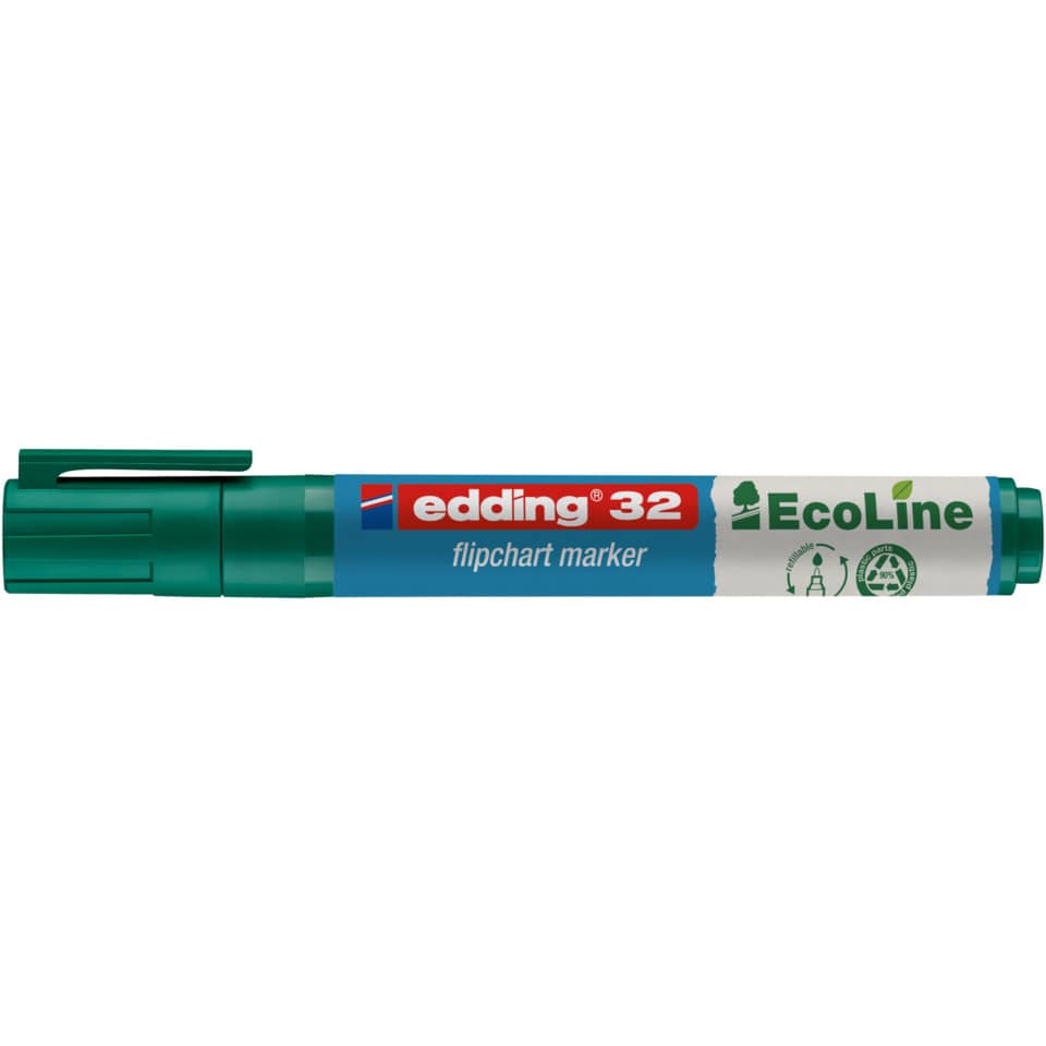 32 Flipchartmarker EcoLine - nachfüllbar, 1 - 5 mm, grün