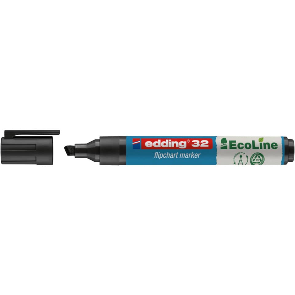 32 Flipchartmarker EcoLine - nachfüllbar, 1 - 5 mm, schwarz