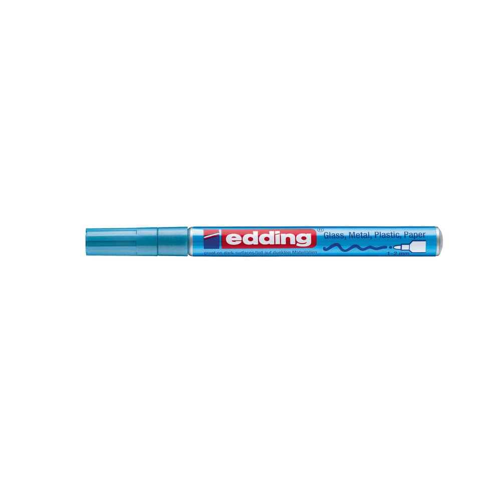 751 Glanzlackmarker - 1 - 2 mm, hellblau-metallic