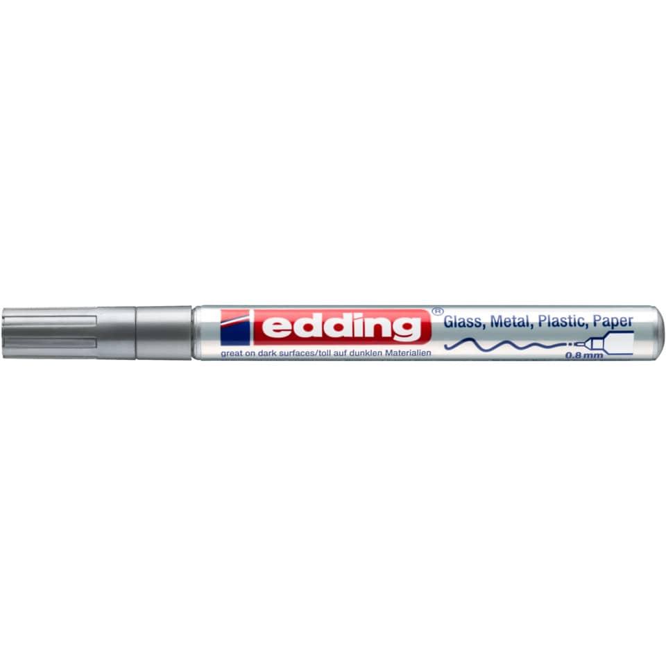 780 Glanzlackmarker, 0,8mm, Rundspitze, silber