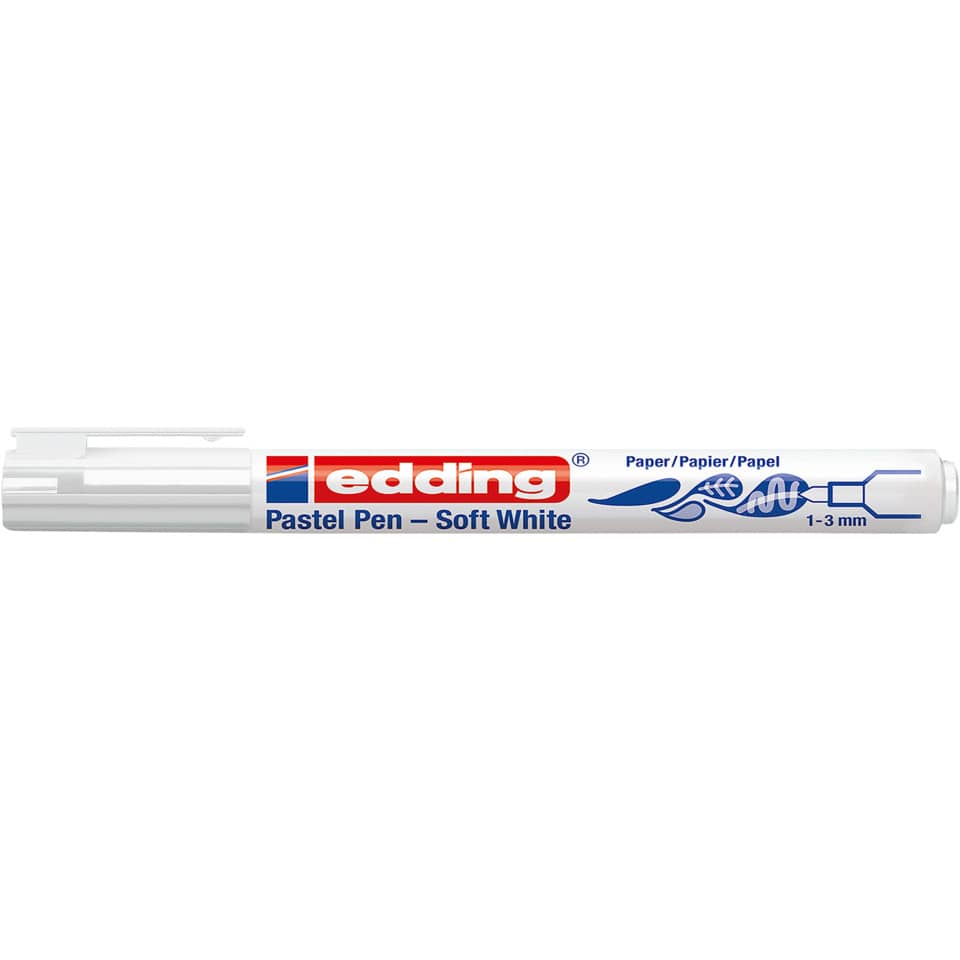 Faserschreiber Pastel Pen - 1-3mm, weiß