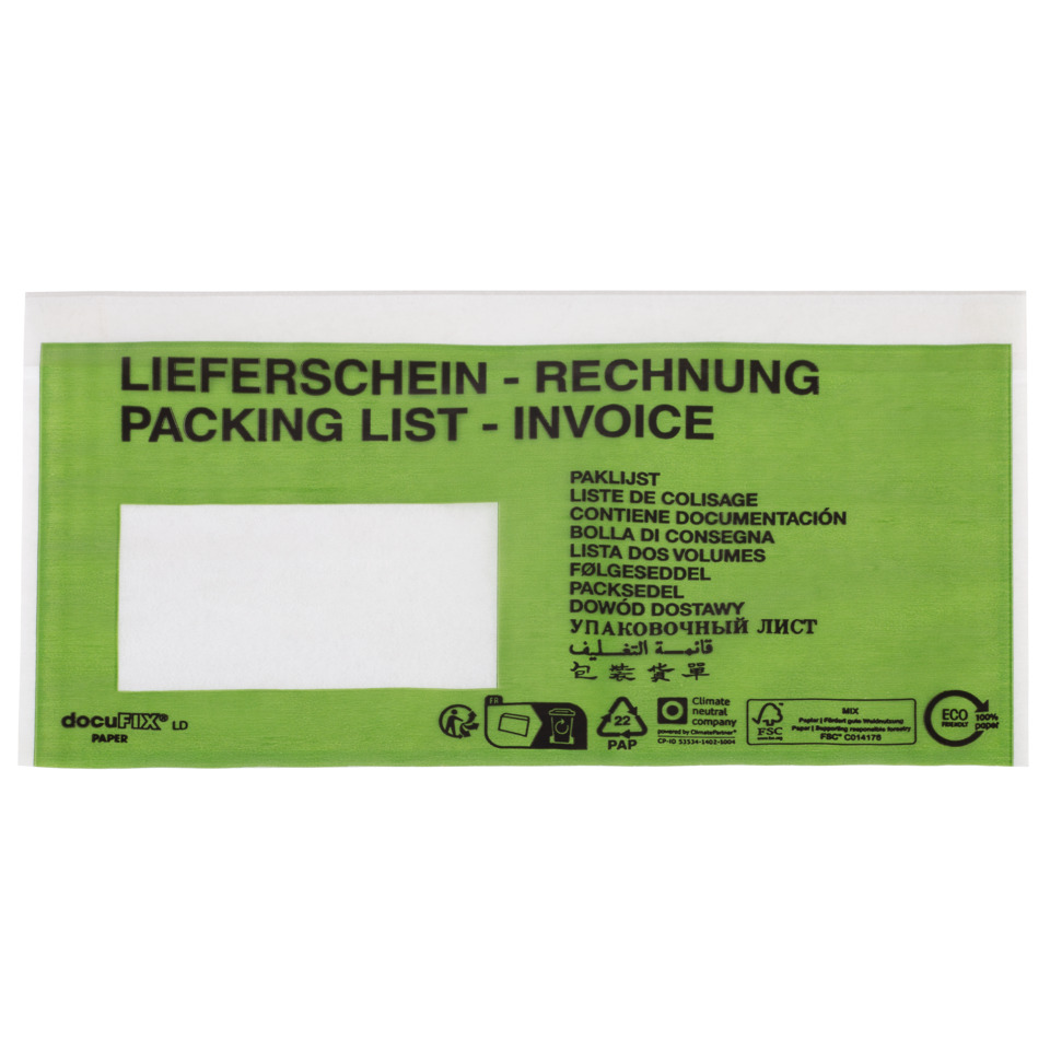 Dokumententasche, C5/6, 1000 Stück, grün