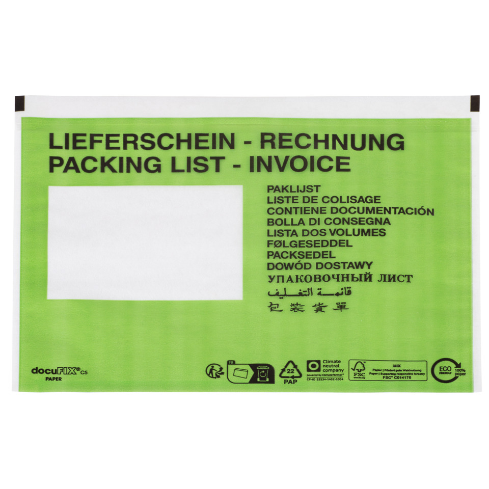 Dokumententasche, C5, 500 Stück, grün
