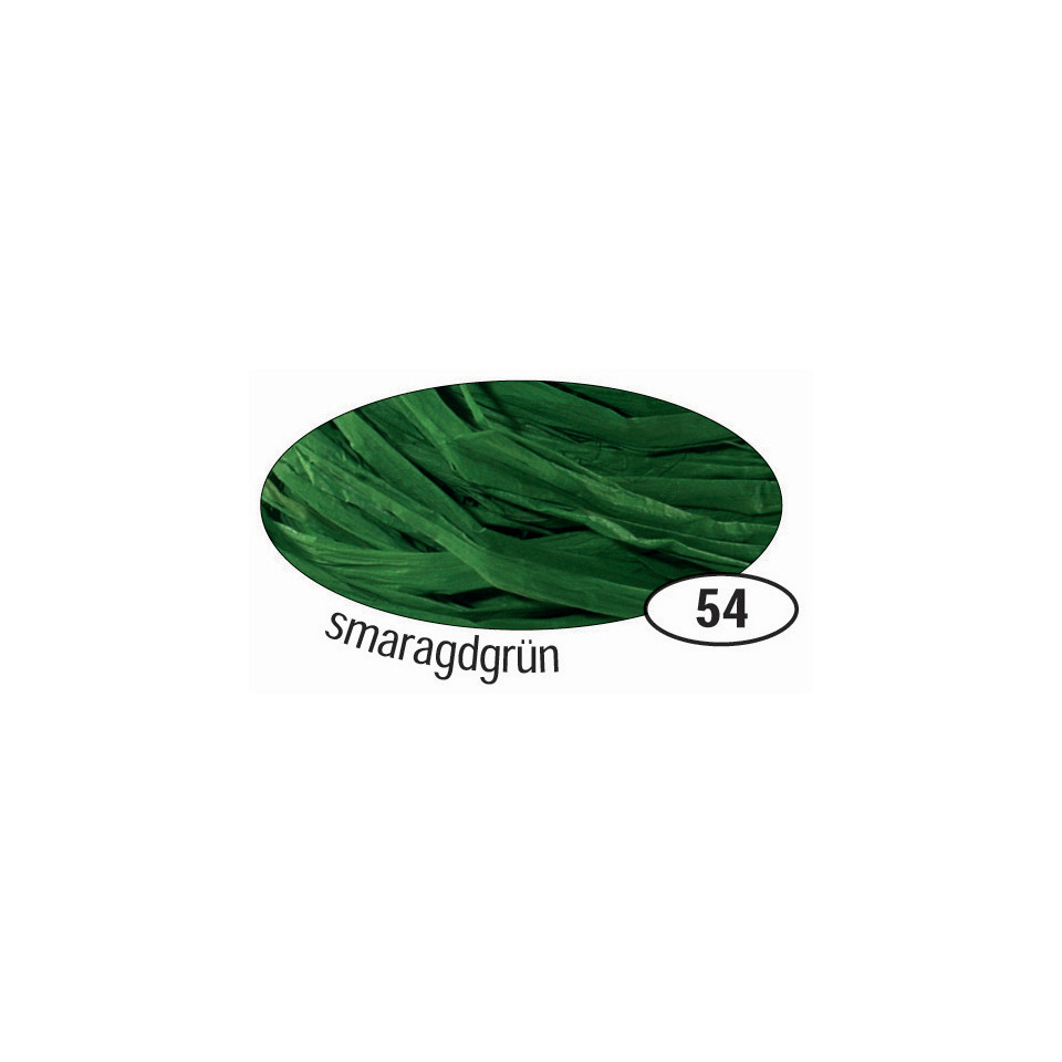 Naturbast Raffia - matt, smaragdgrün, 50 g