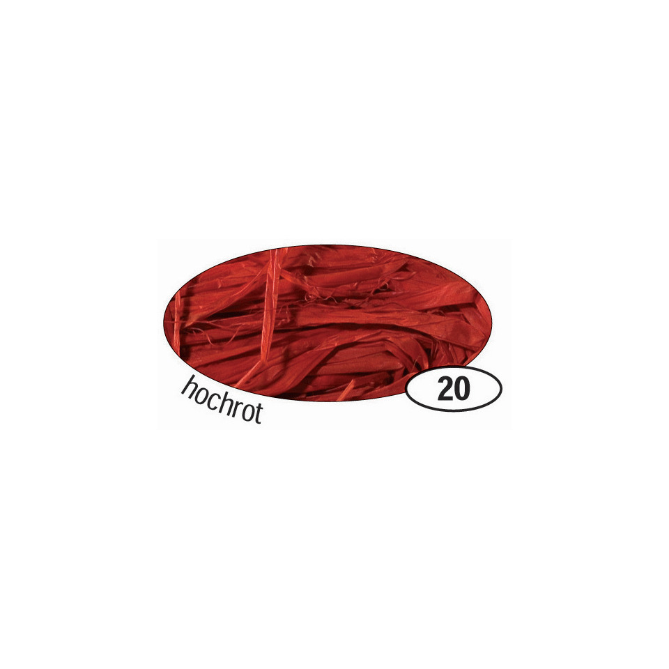 Naturbast Raffia - matt, hochrot, 50 g