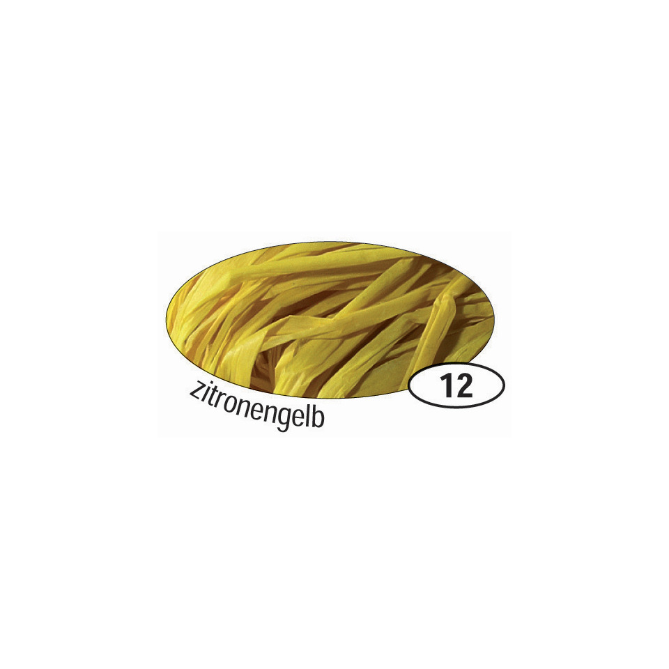 Naturbast Raffia - matt, zitronengelb, 50 g