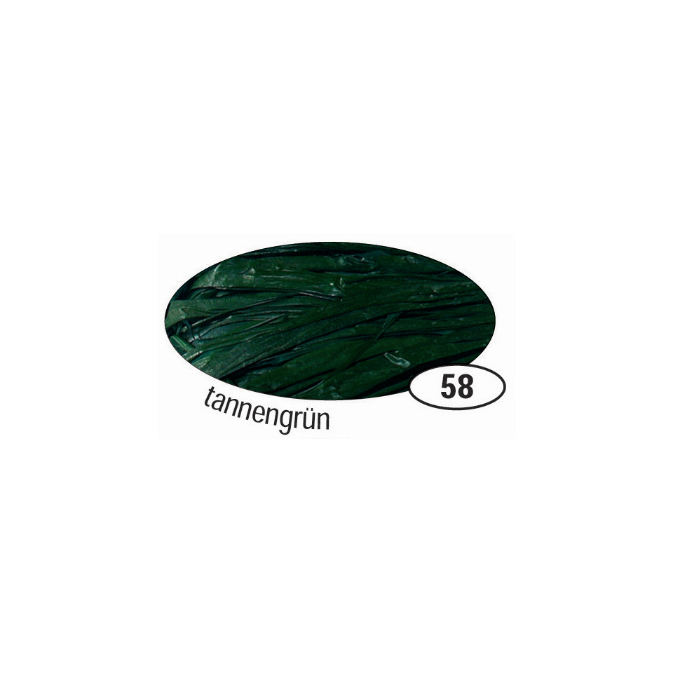 Naturbast Raffia - matt, tannengrün, 50 g