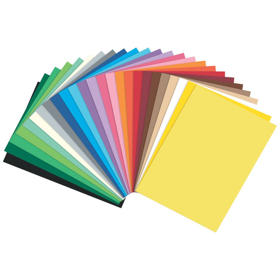 Tonpapier - A4, 25 Farben sortiert, Pack mit 100 Blatt