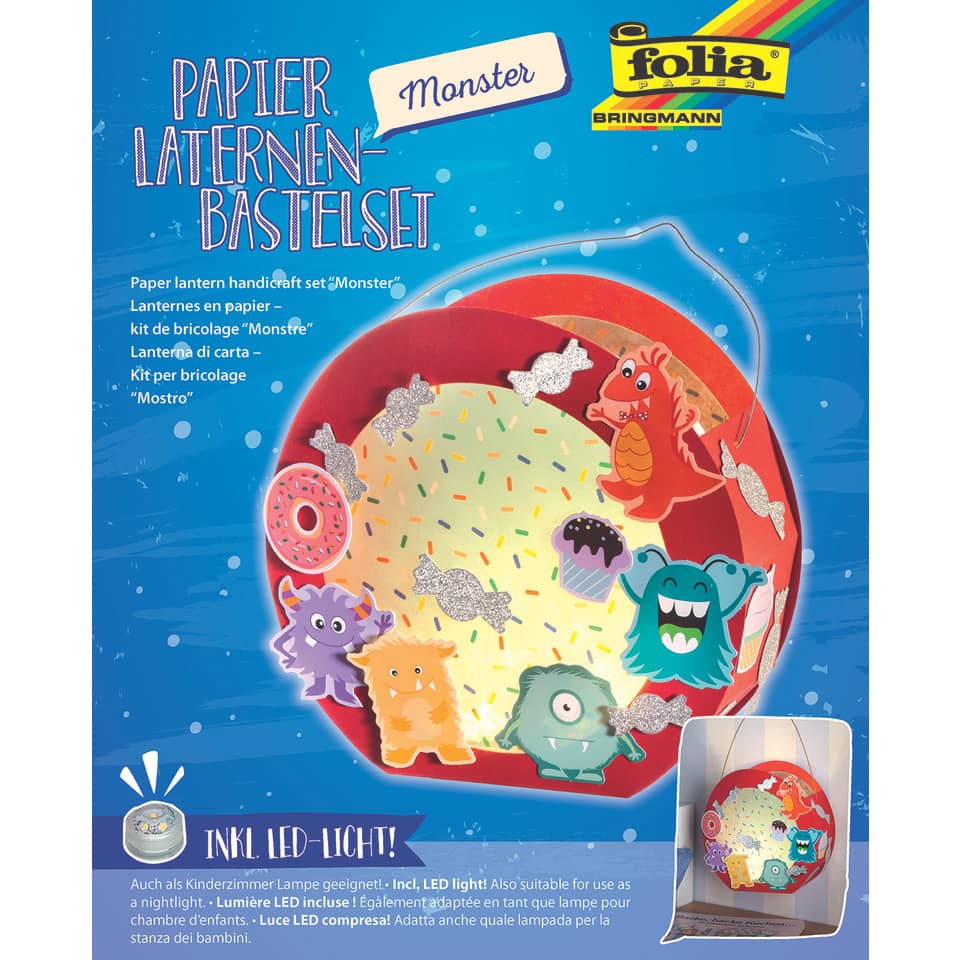 Bastelset Laterne Monster - mit LED