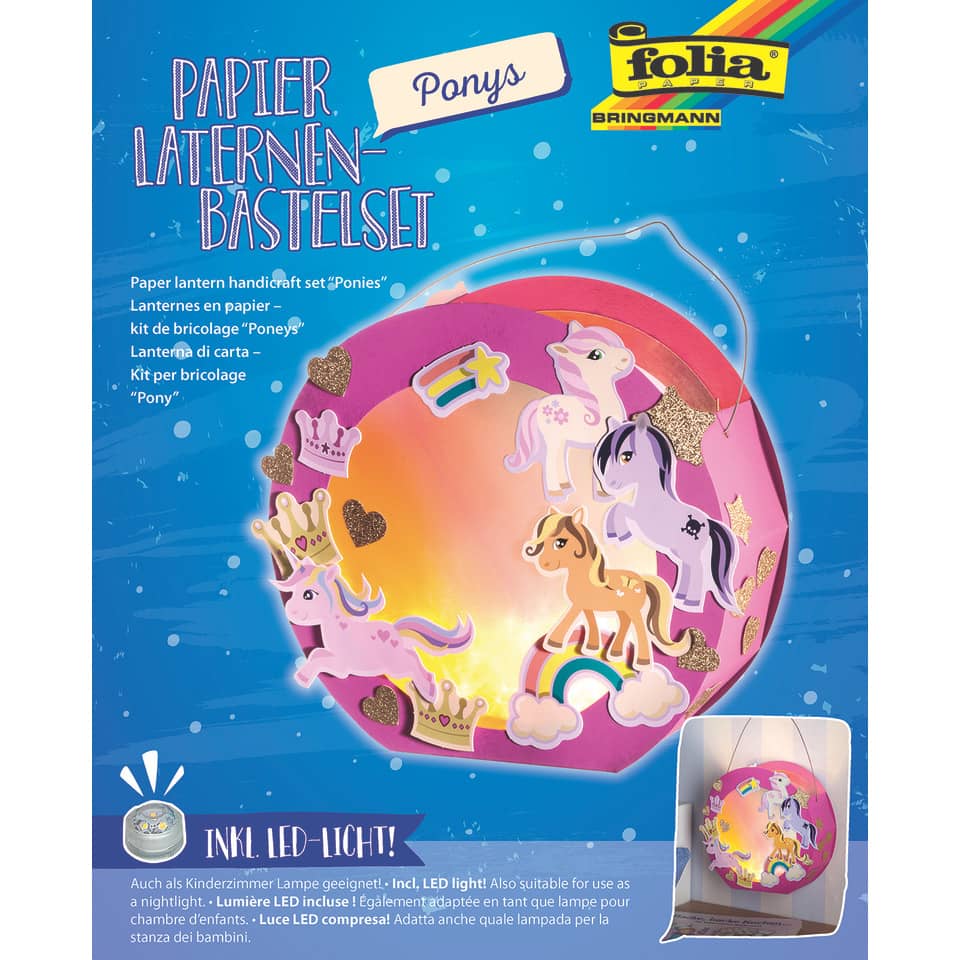 Bastelset Laterne Pony - mit LED