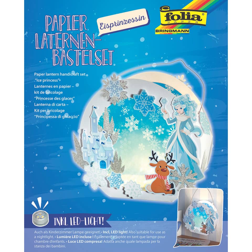 Bastelset Laterne Eisprinzessin - mit LED