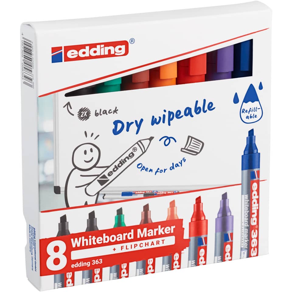 363 Boardmarker - nachfüllbar, 1 - 5 mm, 8er Set sortiert