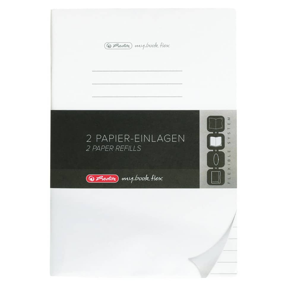 Ersatzeinlage Refill flex - A4, 2x 40 Blatt, liniert mit 2 Rändern