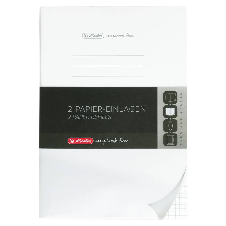 Ersatzeinlage Refill flex - A4, 2x 40 Blatt, kariert mit 2 Rändern