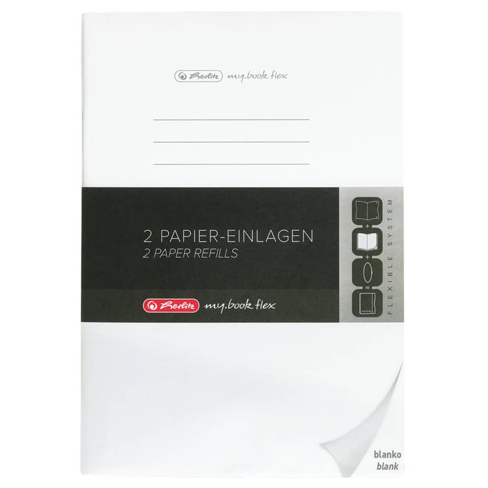 Ersatzeinlage Refill flex - A4, 2x 40 Blatt, blanko weiß