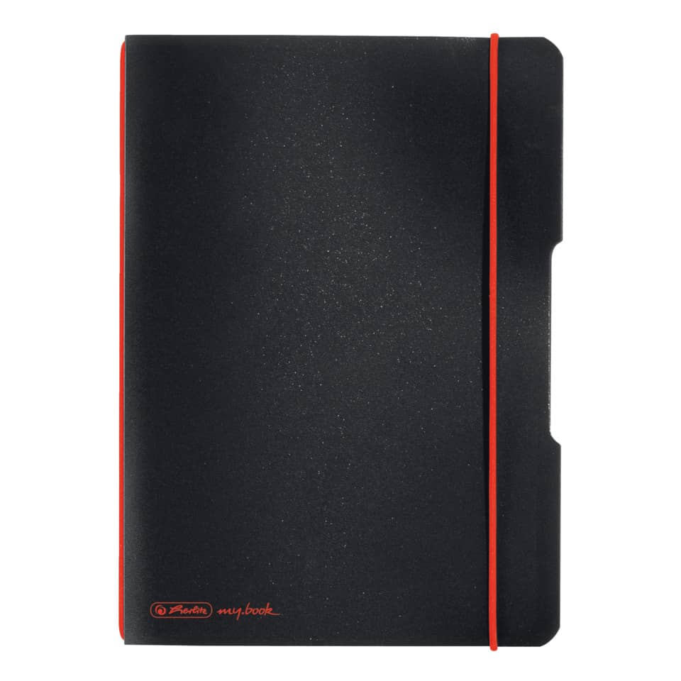 Notizheft flex - A5, PP, 40 Blatt, kariert, schwarz