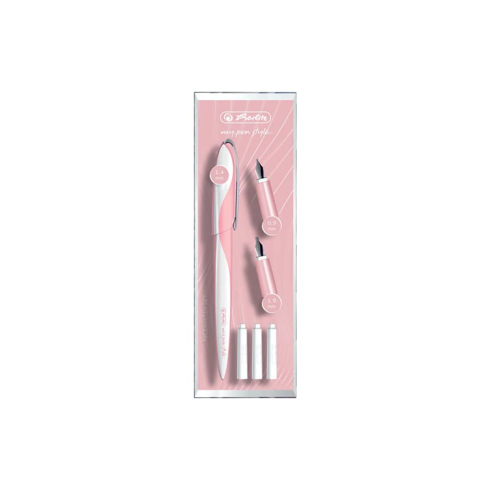 Calligraphy-Set - drei Griffstücken (0,9/1,4/1,9 mm), Füllhalter, Metall