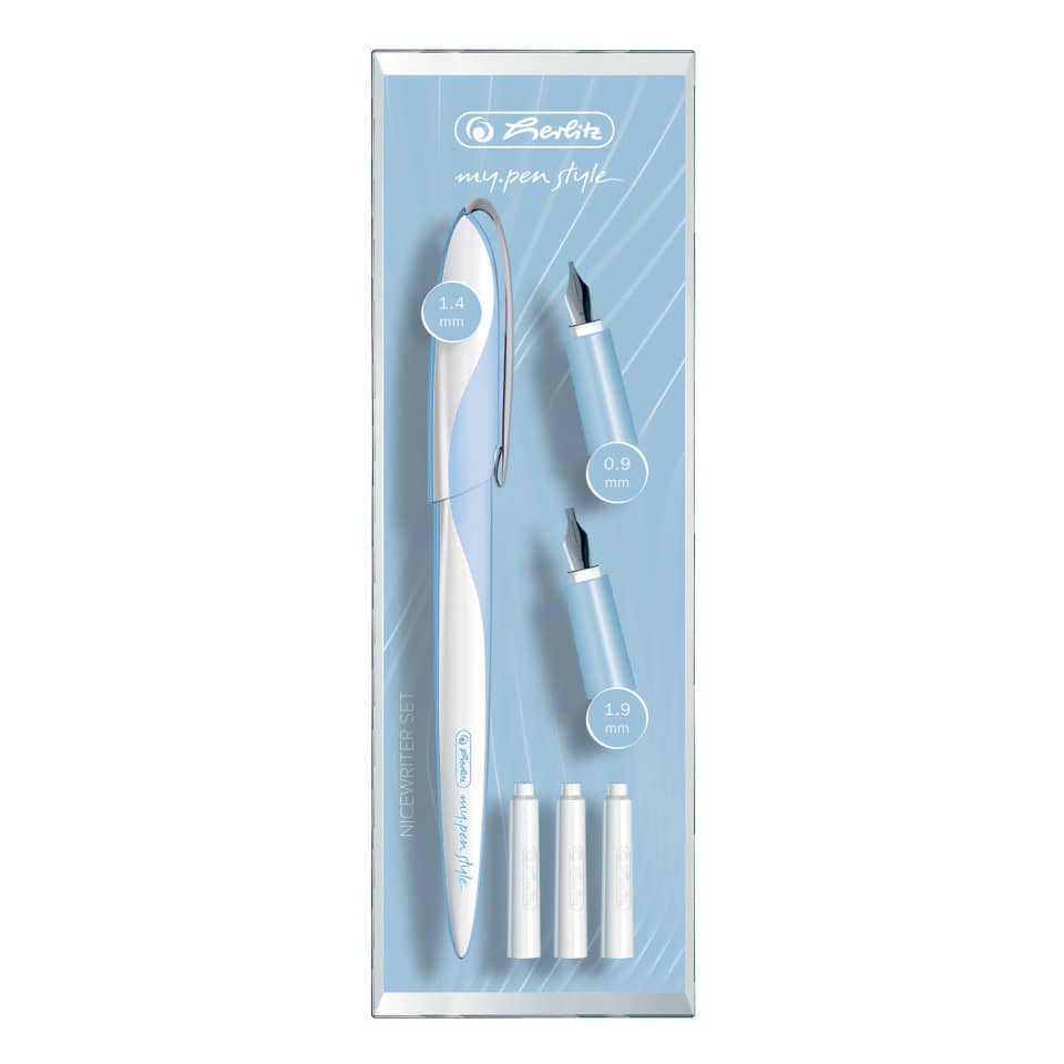 Calligraphy-Set - drei Griffstücken (0,9/1,4/1,9 mm), Füllhalter, Metall