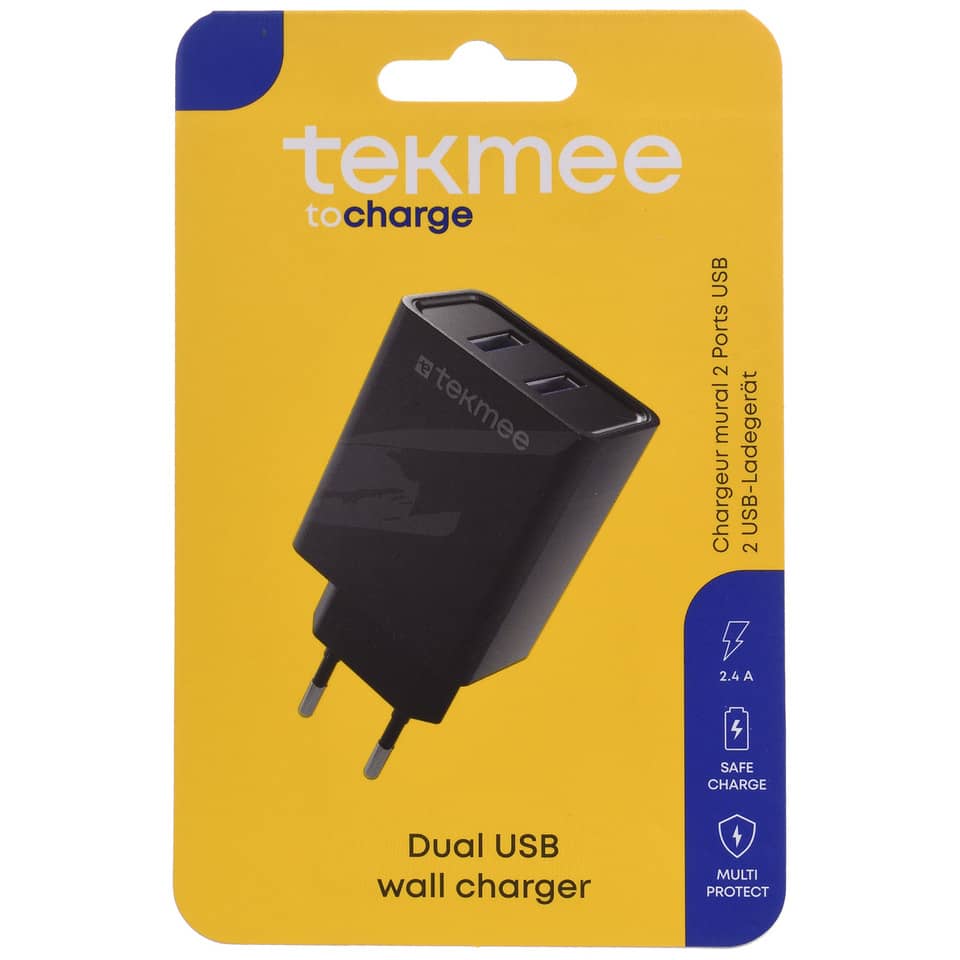 Ladeadapter 2x USB-A schwarz