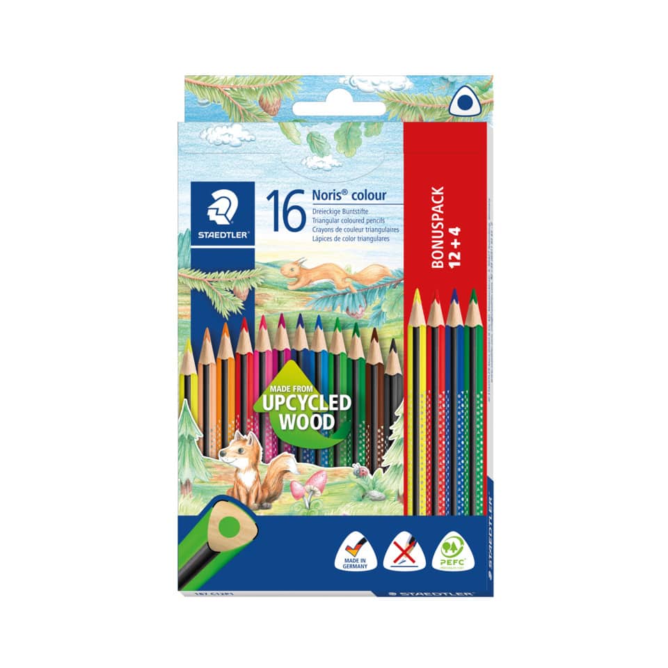 Farbstifte Noris® colour Promotion Set - 3 mm, Kartonetui 12+4 Farben sortiert