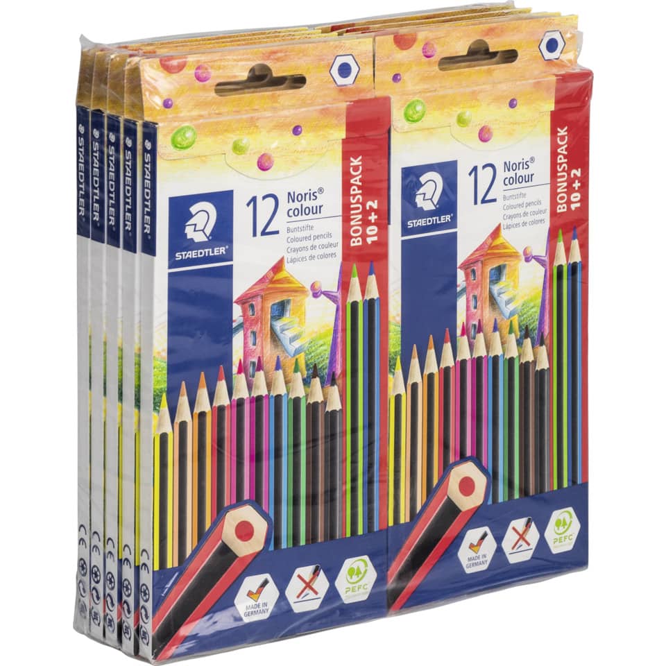 Farbstifte Noris® colour Promotion Set - 3 mm, Kartonetui 10+2 Farben sortiert