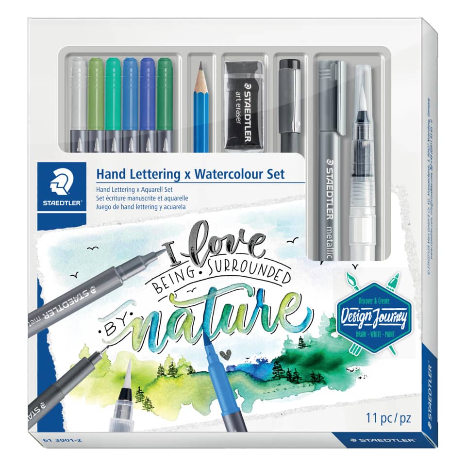 Schreibset Handlettering & Aquarell - 11-tlg.