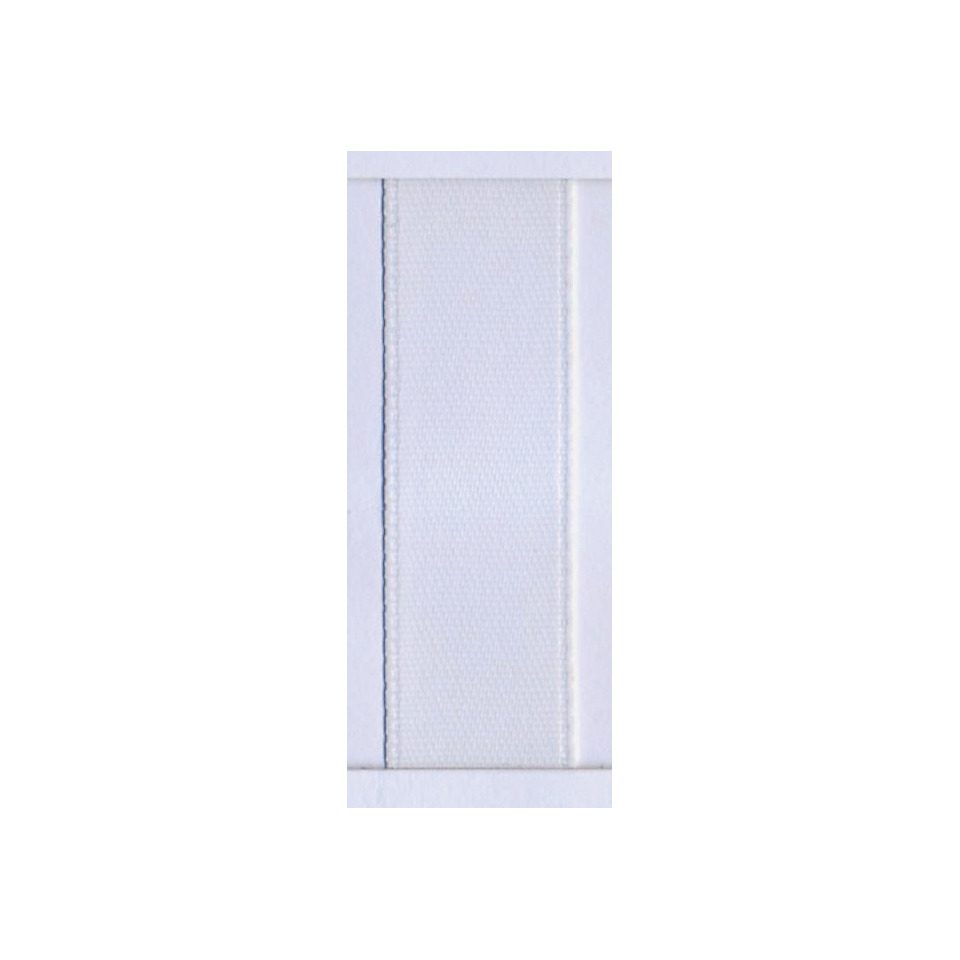 Doppelsatinband - 3 mm x 50 m, weiß