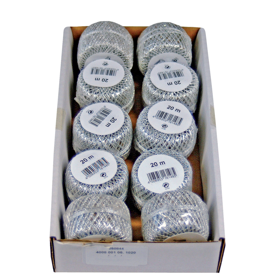 Cordonettkordel - 1 mm x 20 m, silber