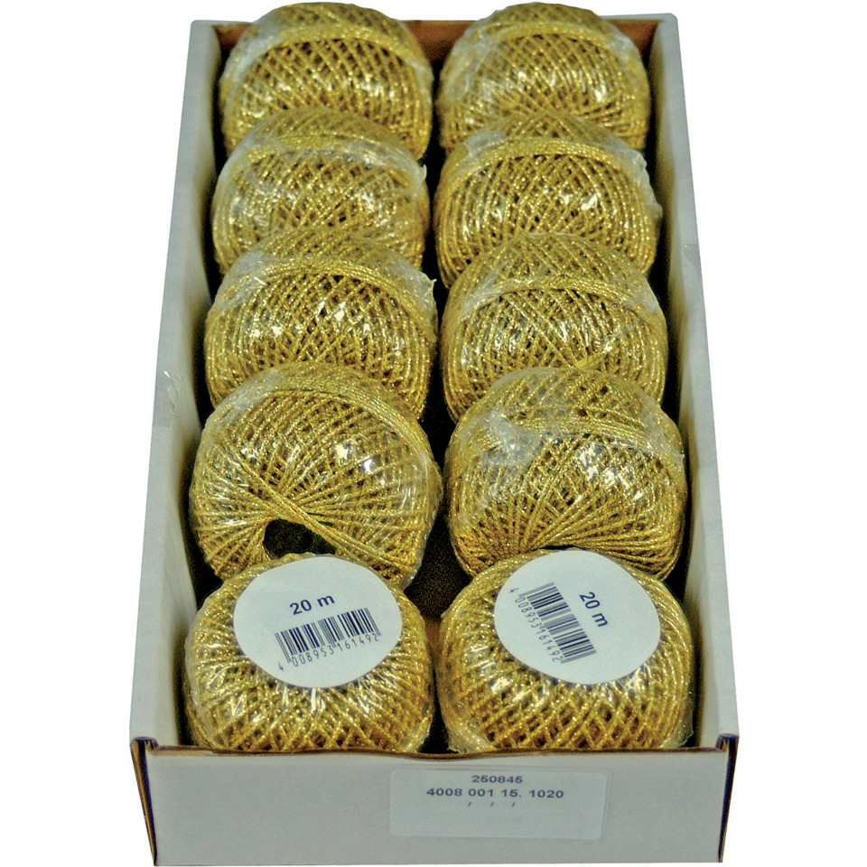 Cordonettkordel - 1 mm x 20 m, gold