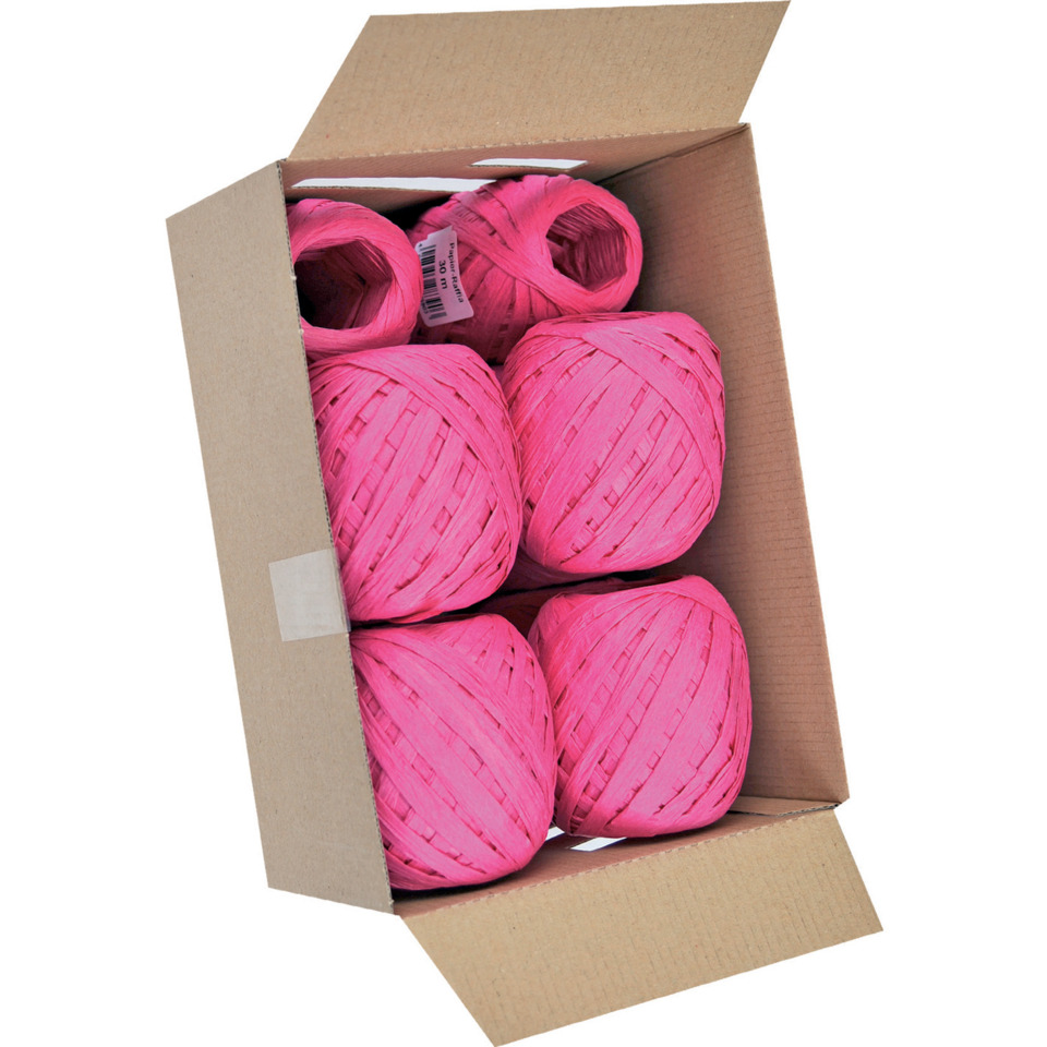 Bast Raffia - 7 mm x 30 m, pink