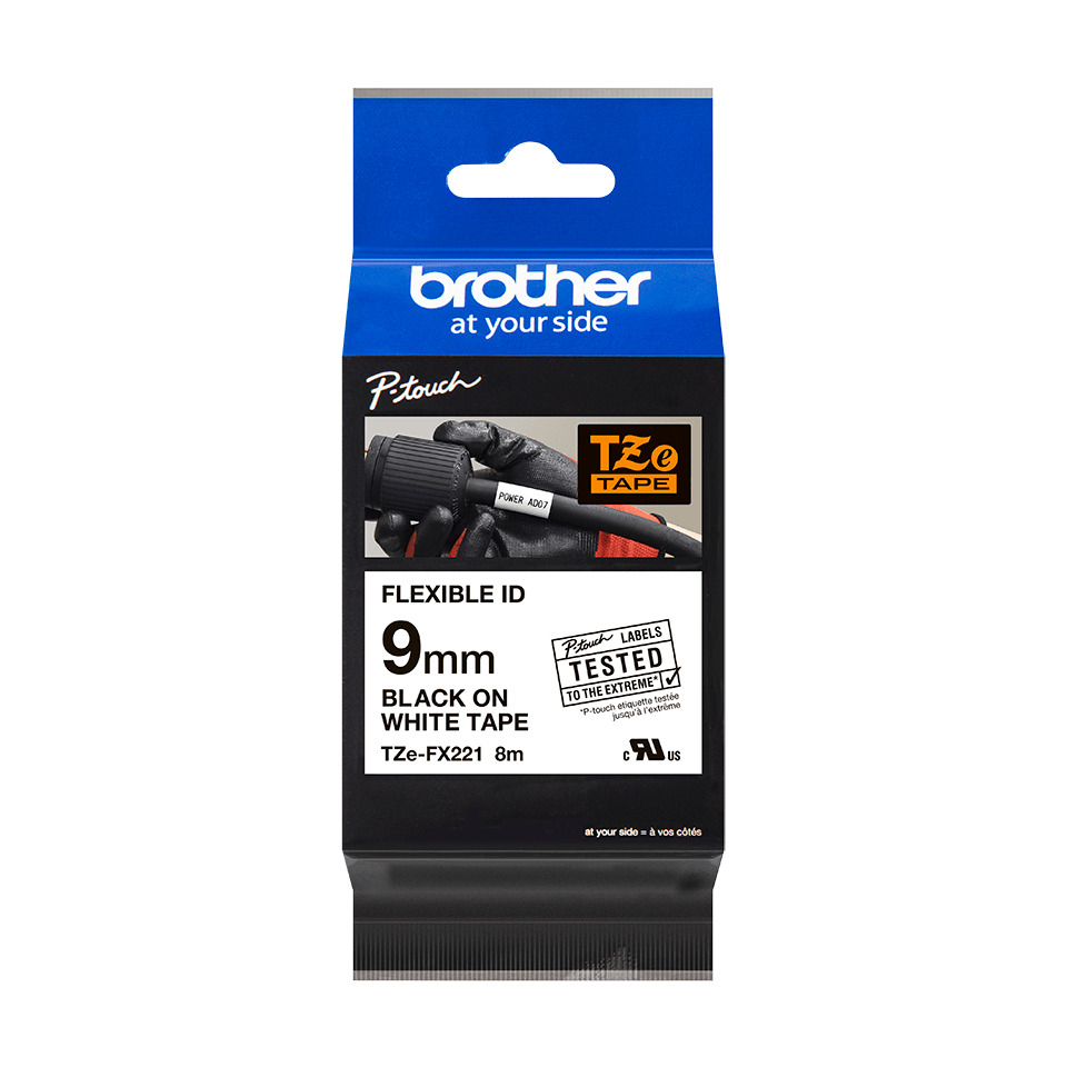 Original Brother DirectLabel schwarz auf weiss Laminat (TZE-FX221)