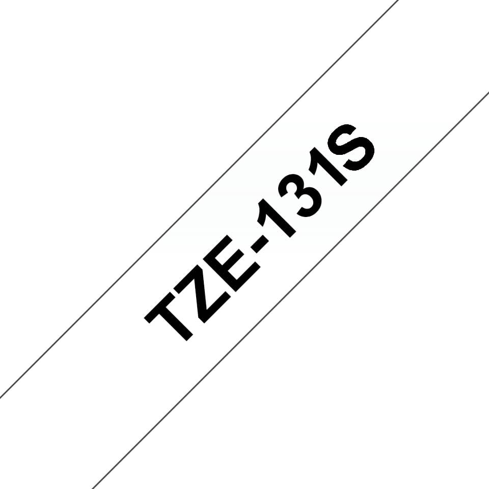 Original Brother DirectLabel schwarz auf Transparent Laminat (TZE-131S)