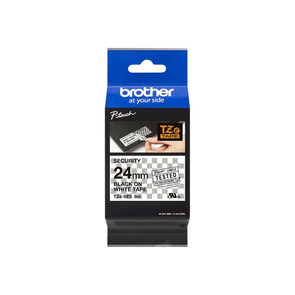Original Brother DirectLabel schwarz auf weiss Laminat (TZE-SE5)