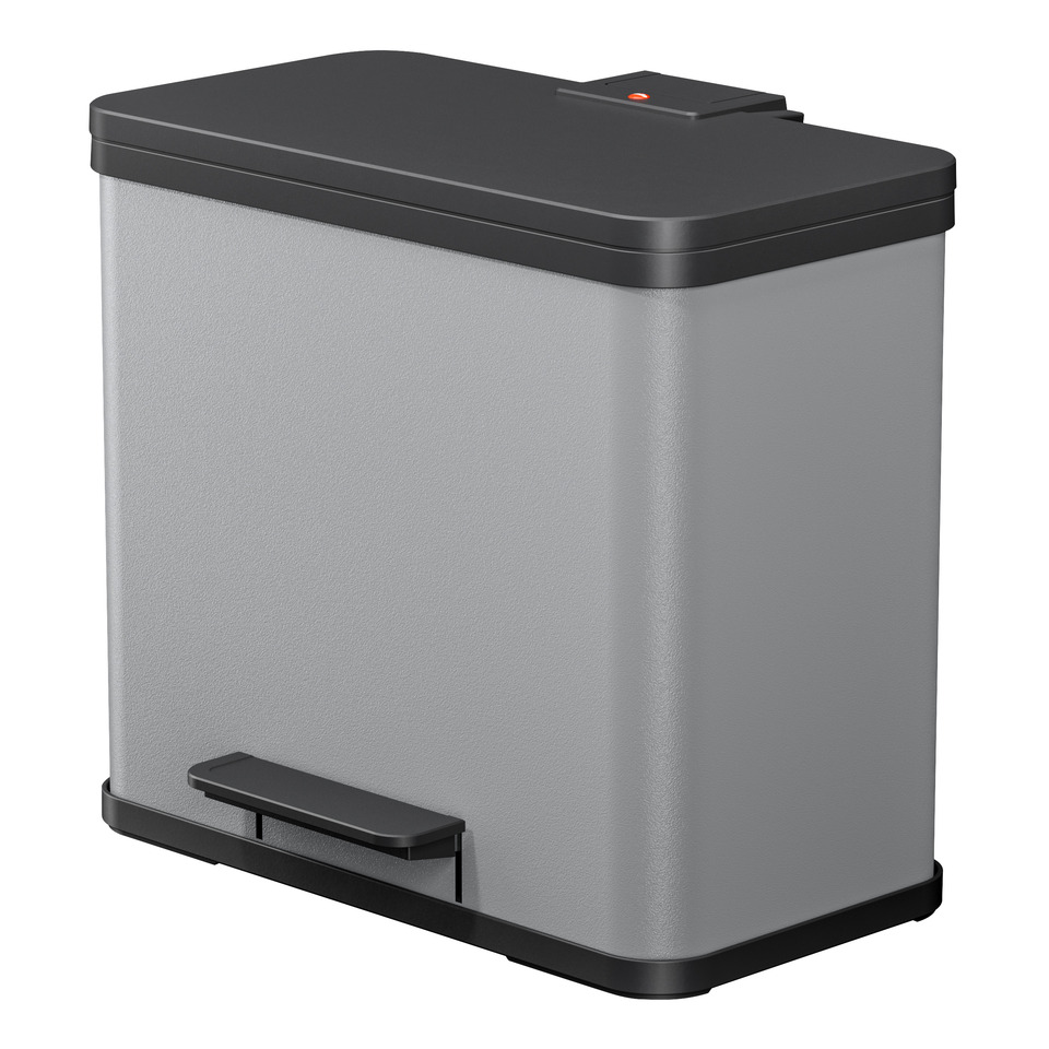 Tret-Abfalltrenner Öko Trio Plus L - 3 x 9 l, silber