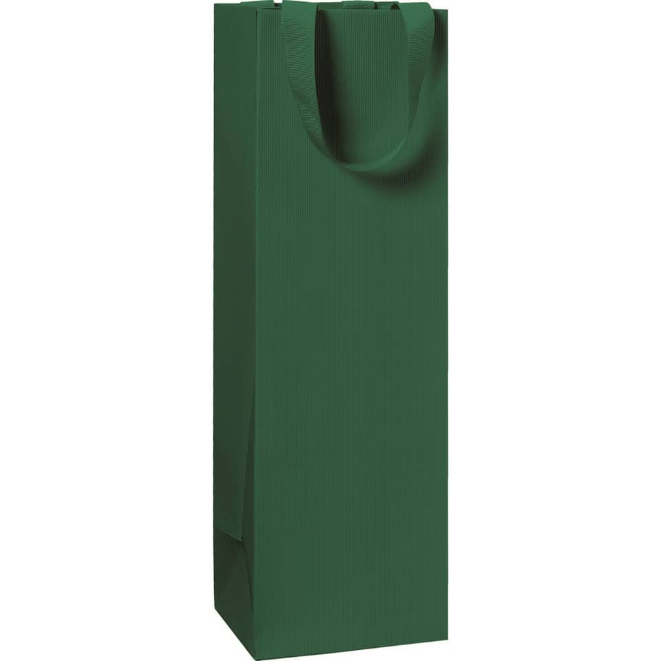Flaschentragetasche One Colour - 11 x 36 x 10,5 cm, dunkelgrün