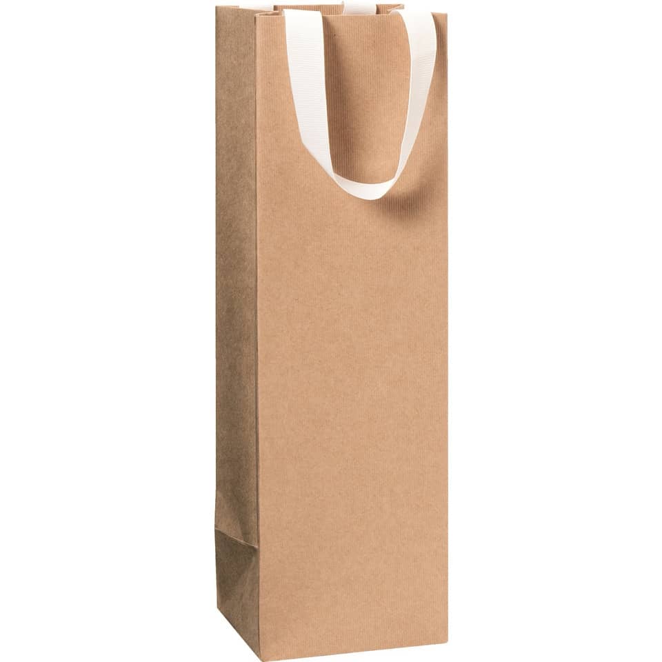 Flaschentragetasche One Colour - 11 x 36 x 10,5 cm, hellbraun