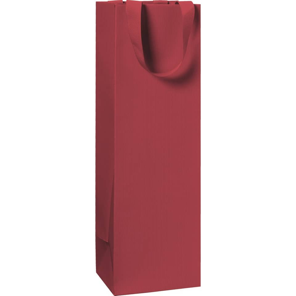 Flaschentragetasche One Colour - 11 x 36 x 10,5 cm, dunkelrot