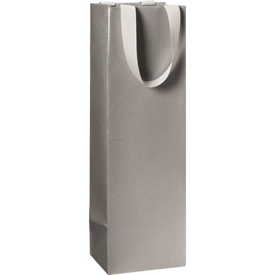 Flaschentragetasche One Colour - 11 x 36 x 10,5 cm, silber