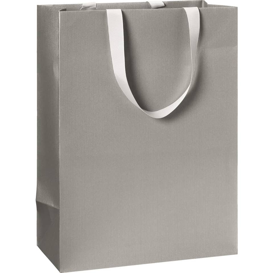 Geschenktragetasche One Colour - 23 x 30 x 13 cm, silber